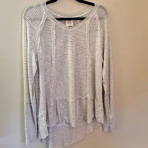 KNOX ROSE Long sleeve striped tunic